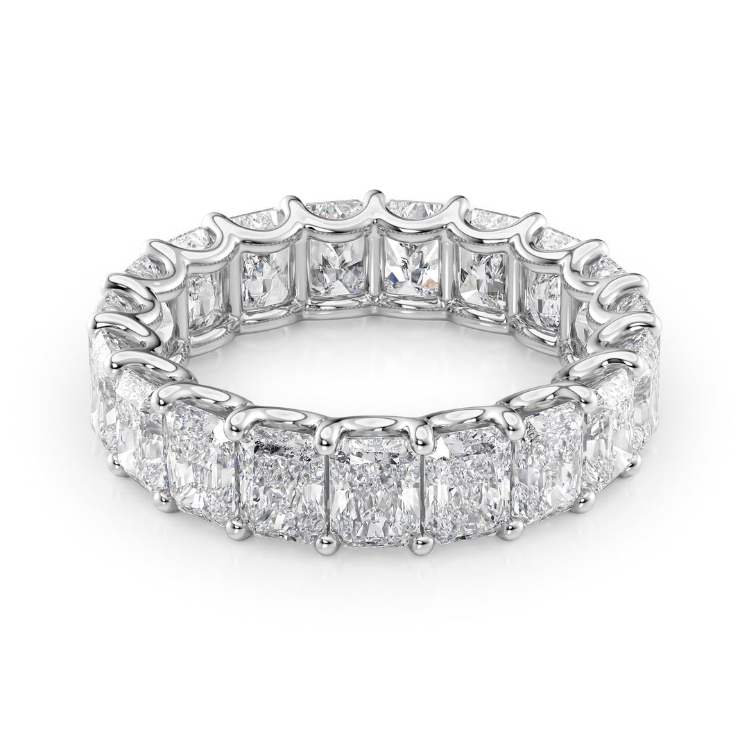 6ct Radiant U Prong Eternity Eternity Rings 18K White Radiant Lab Diamonds#material_18k-white