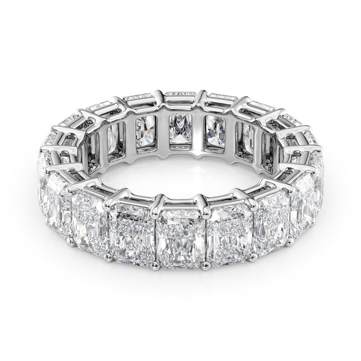 7ct Radiant Eternity Eternity Rings 18K White Radiant Lab Diamonds#material_18k-white