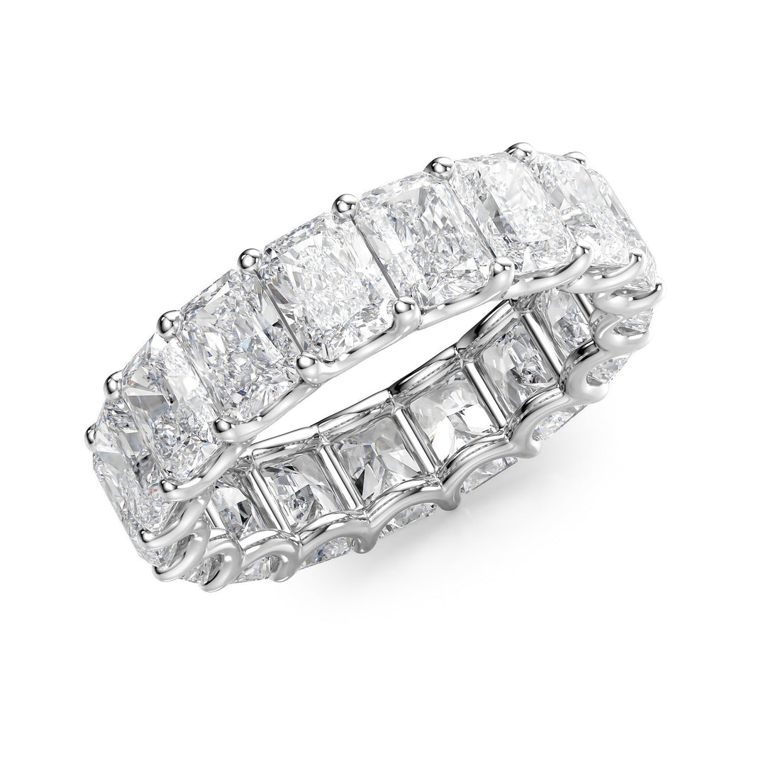 7ct Radiant U Prong Eternity Eternity Rings 14K White Radiant Lab Diamonds#material_14k-white