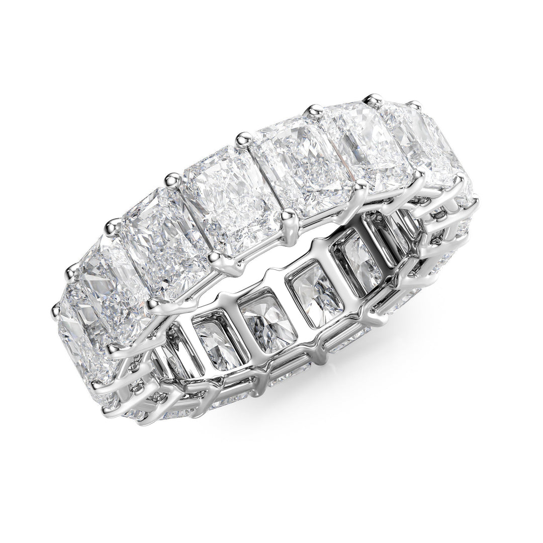 8ct Radiant Eternity Eternity Rings 14K White Radiant Lab Diamonds#material_14k-white