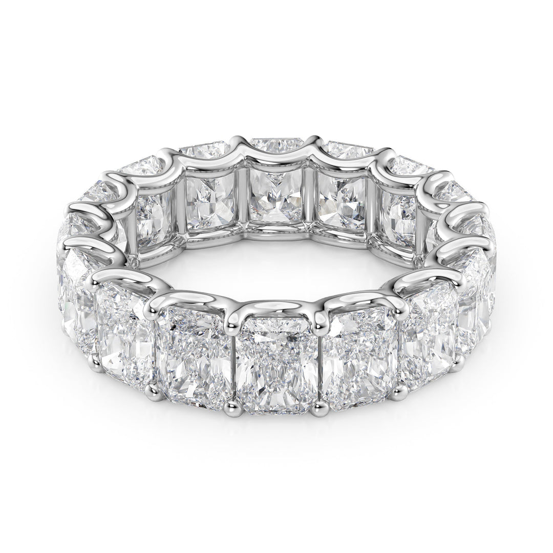 8ct Radiant U Prong Eternity Eternity Rings 14K White Radiant Lab Diamonds#material_14k-white