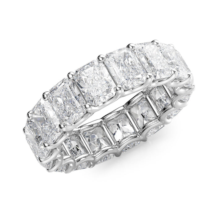 8ct Radiant U Prong Eternity Eternity Rings 14K White Radiant Lab Diamonds#material_14k-white