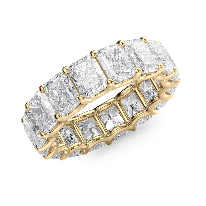 8ct Radiant U Prong Eternity Eternity Rings 18K Gold Radiant Lab Diamonds#material_18k-gold