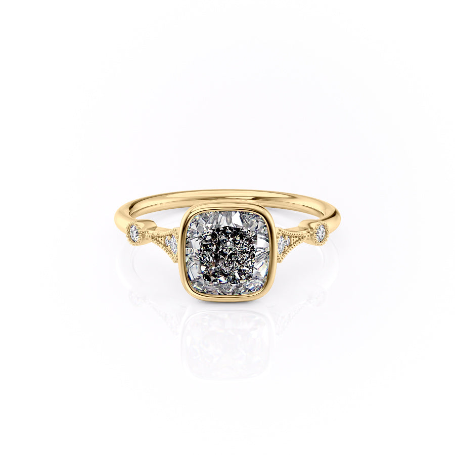 Rose gold ring with a diamond on a white background#material_gold