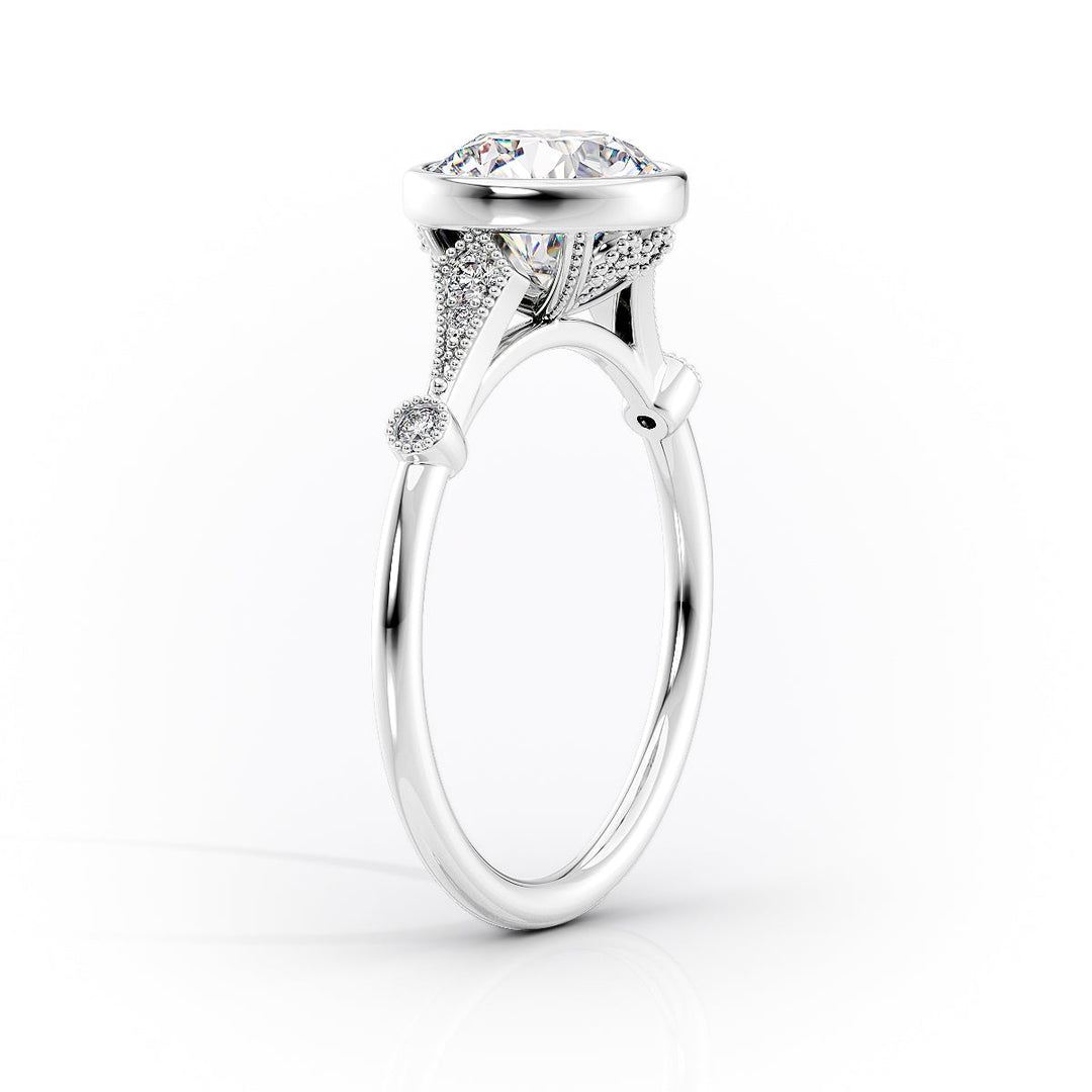 The Bezel Angel Set With A Princess Lab Diamond#material_white