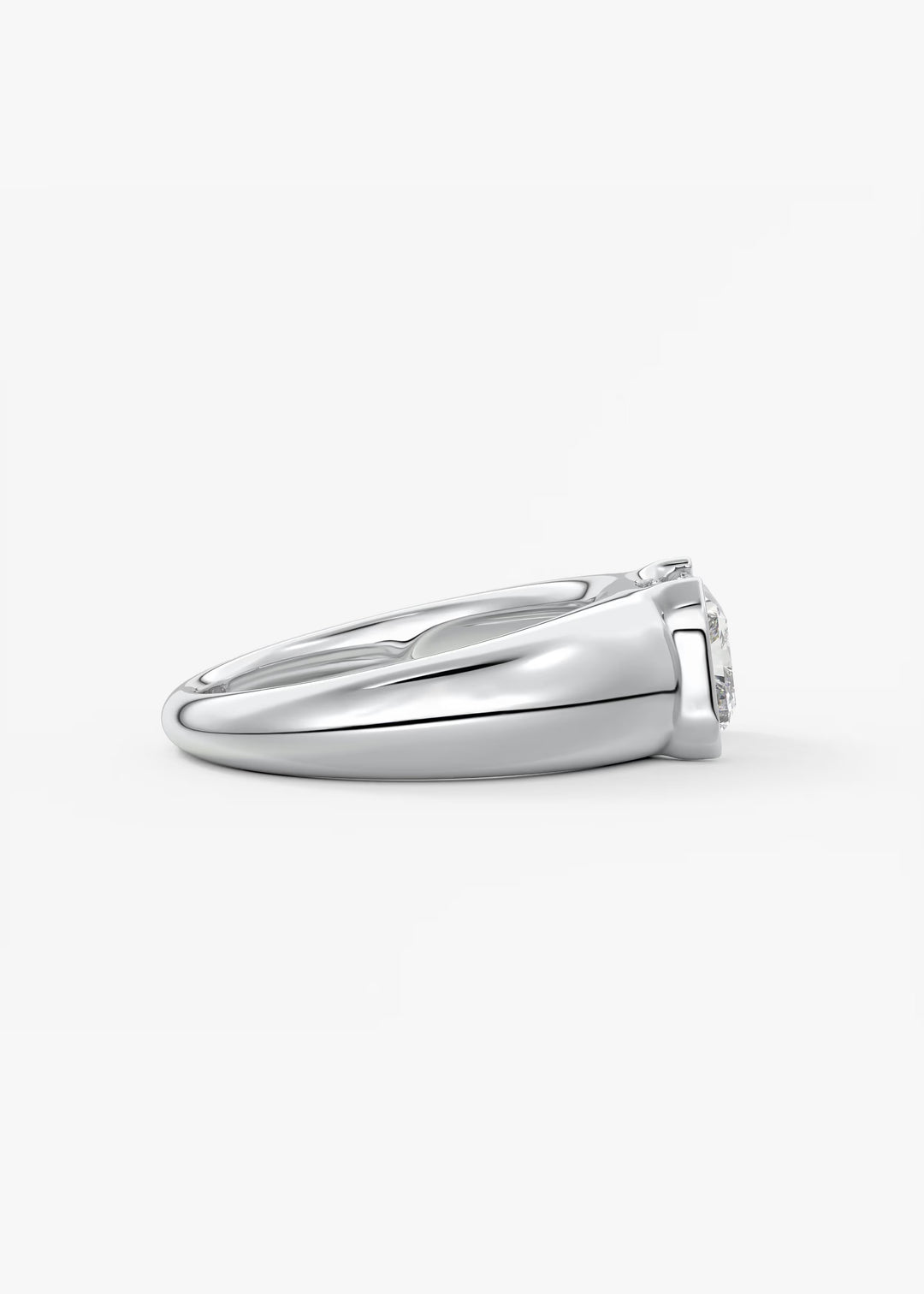 The Lune Horizon Set With A Radiant Lab Diamond #material_white