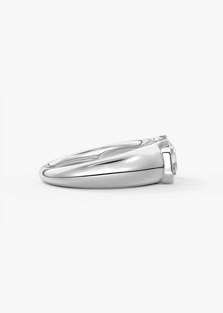 The Lune Horizon Set With A Radiant Lab Diamond #material_white