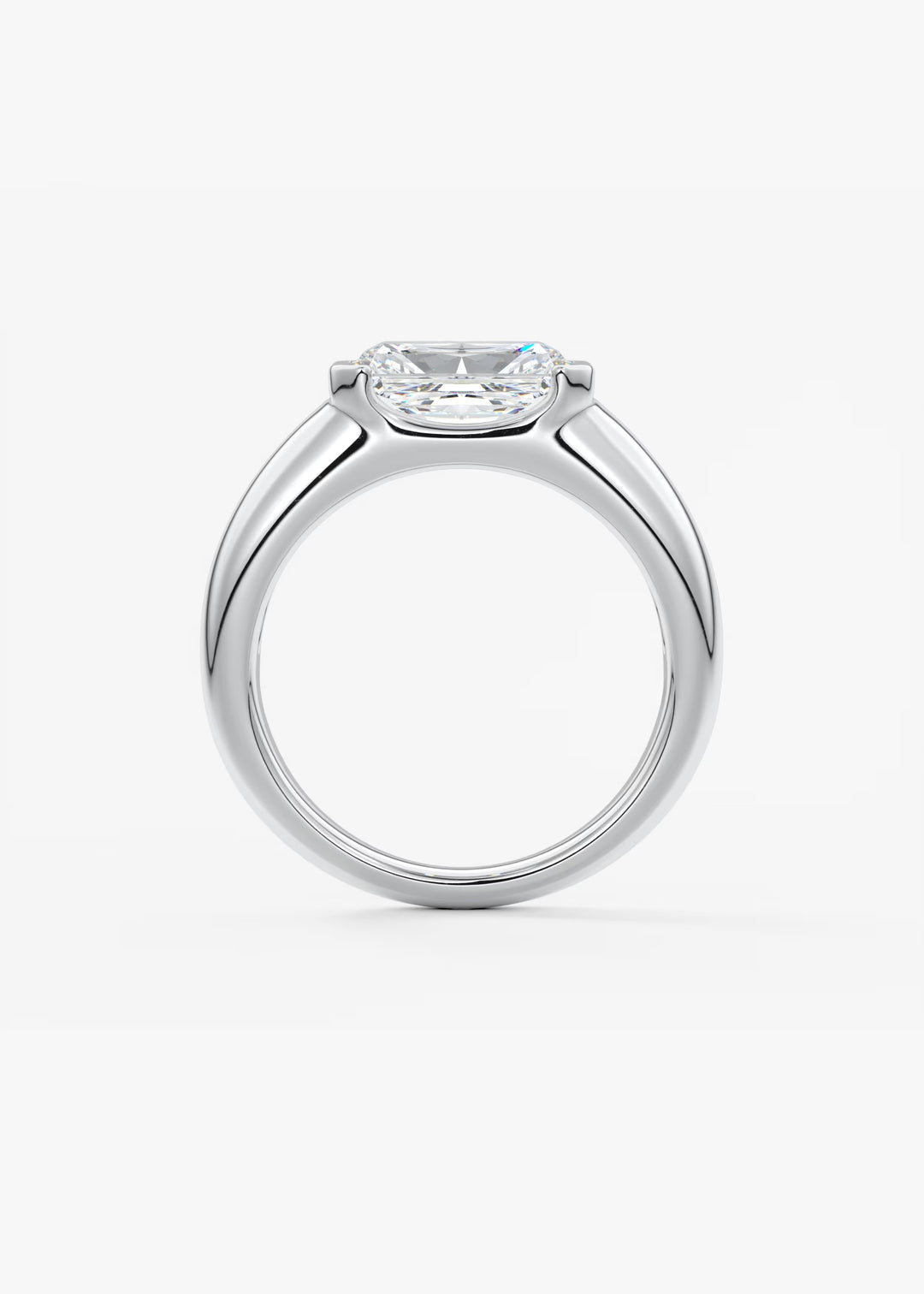 The Lune Horizon Set With A Radiant Lab Diamond #material_white