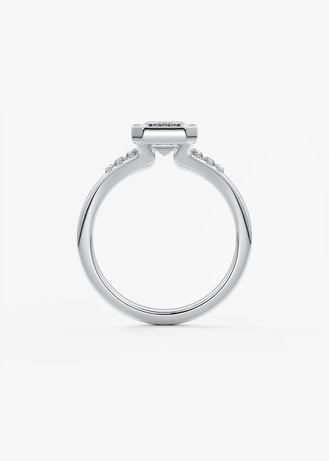 The Solene Set With An Emerald Lab Diamond #material_white