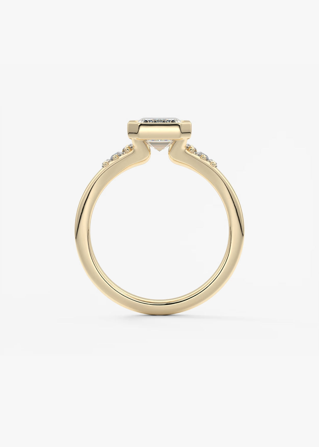 The Solene Set With An Emerald Lab Diamond #material_gold