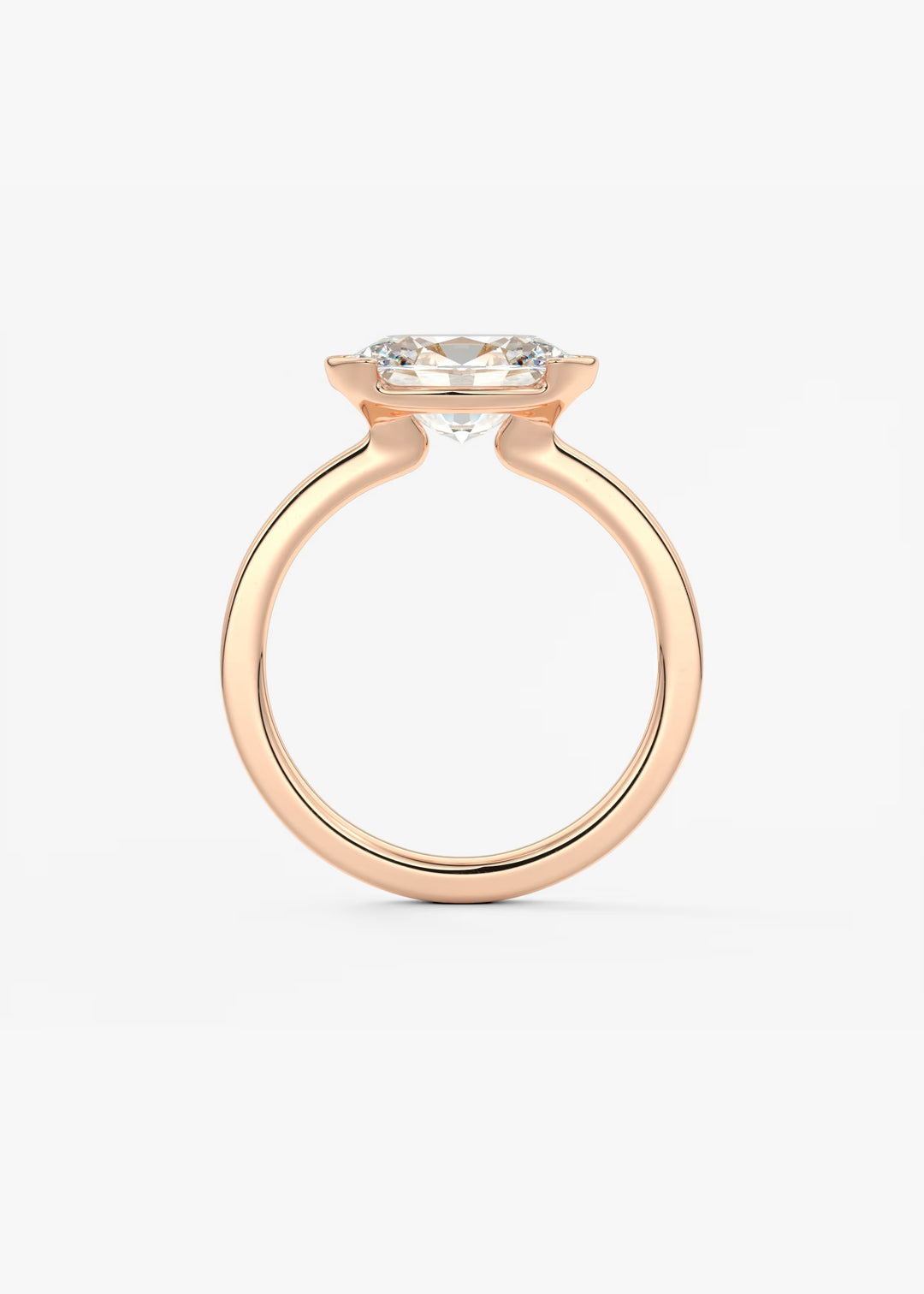 The Vela Set With An Oval Lab Diamond #material_rose
