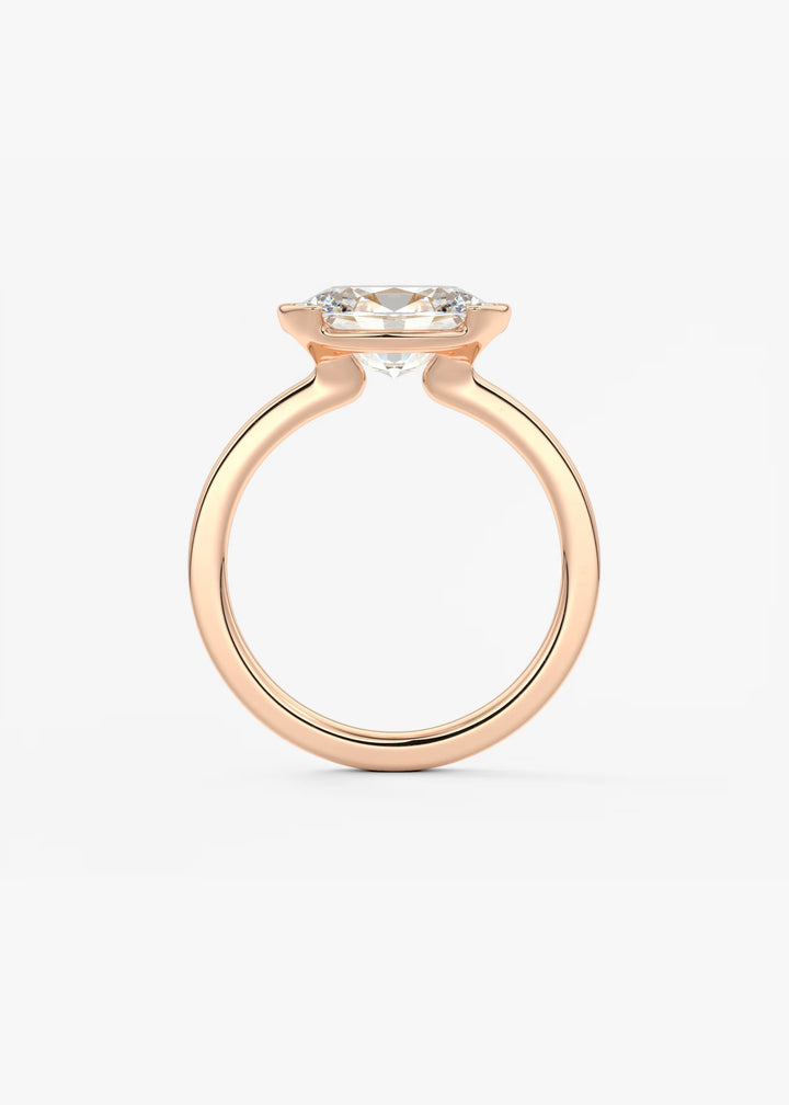 The Vela Set With An Oval Lab Diamond #material_rose
