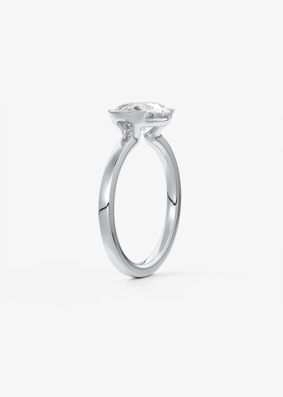 The Vela Set With An Oval Lab Diamond #material_white