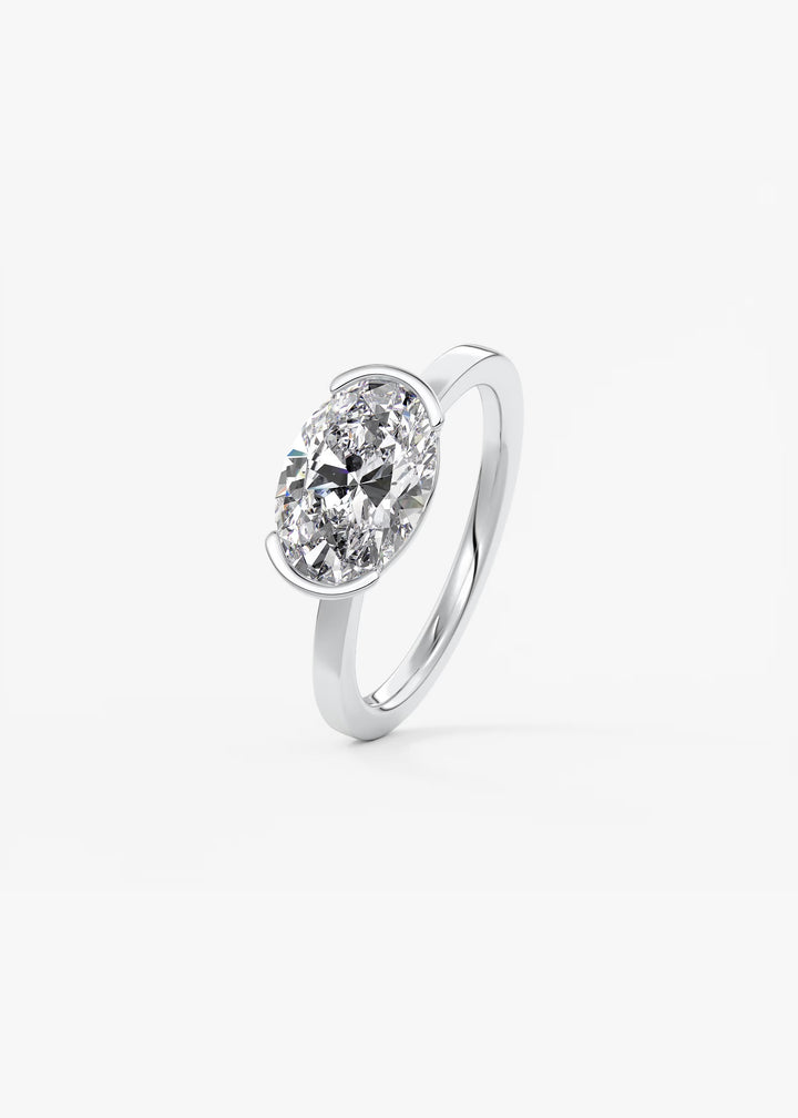 The Vela Set With An Oval Lab Diamond #material_white