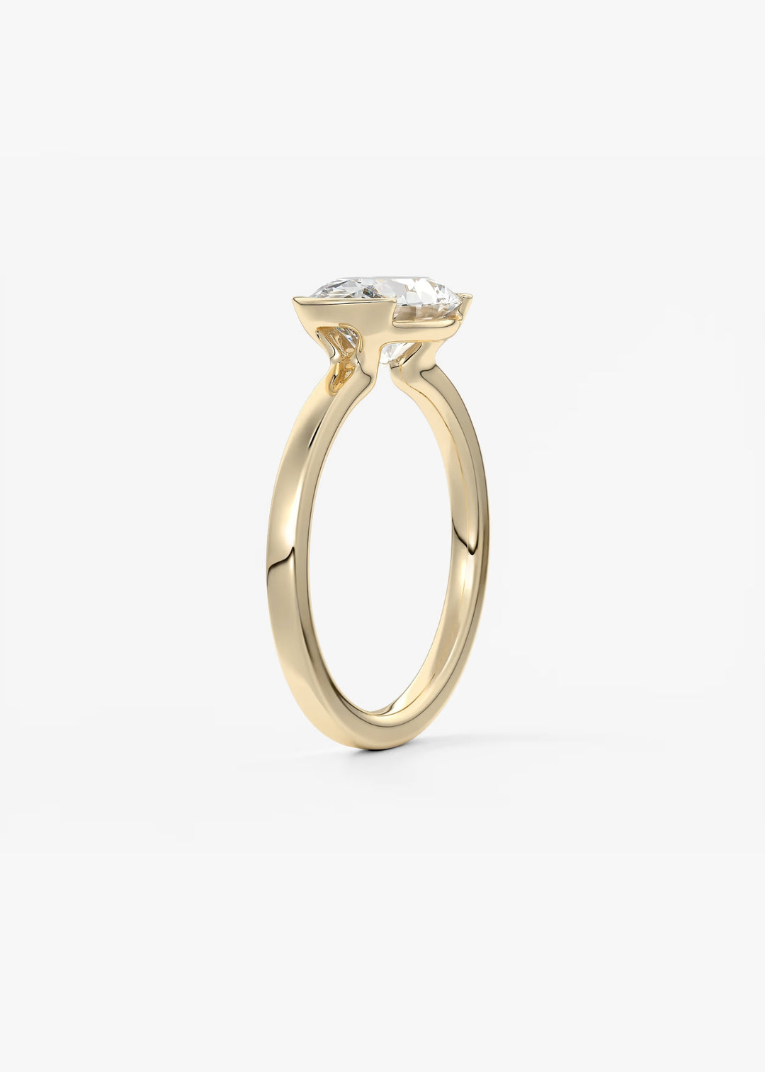 The Vela Set With An Oval Lab Diamond #material_gold
