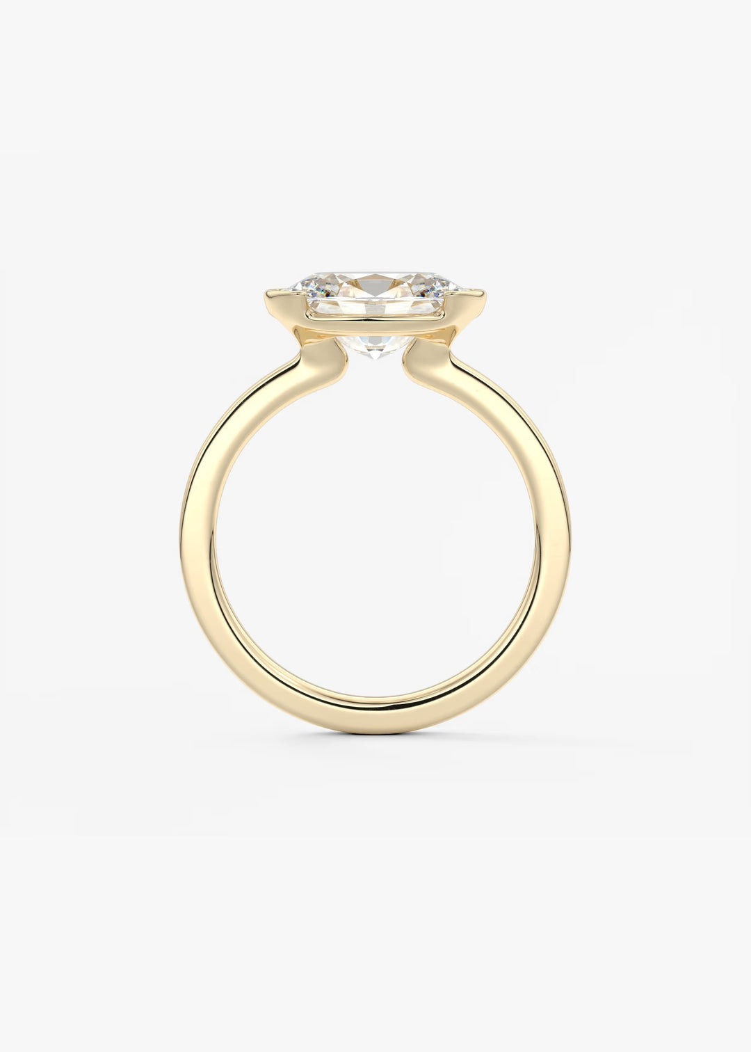The Vela Set With An Oval Lab Diamond #material_gold