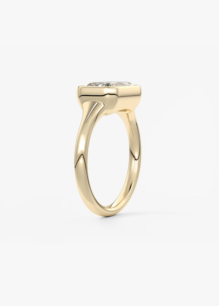 The Aurelia Horizon Set With An Emerald Lab Diamond #material_gold