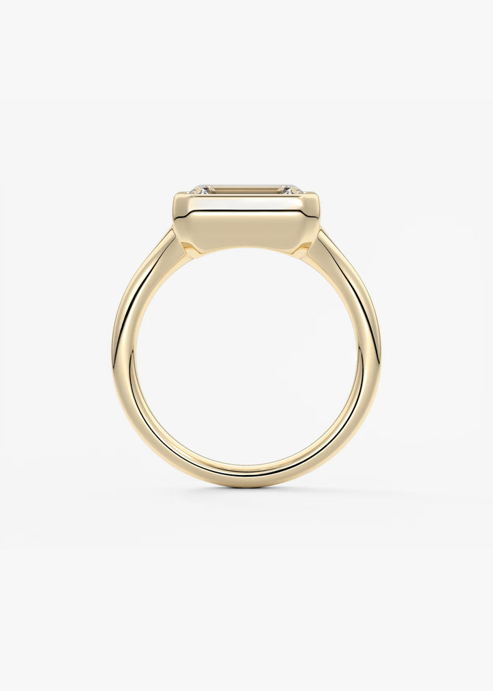 The Aurelia Horizon Set With An Emerald Lab Diamond #material_gold