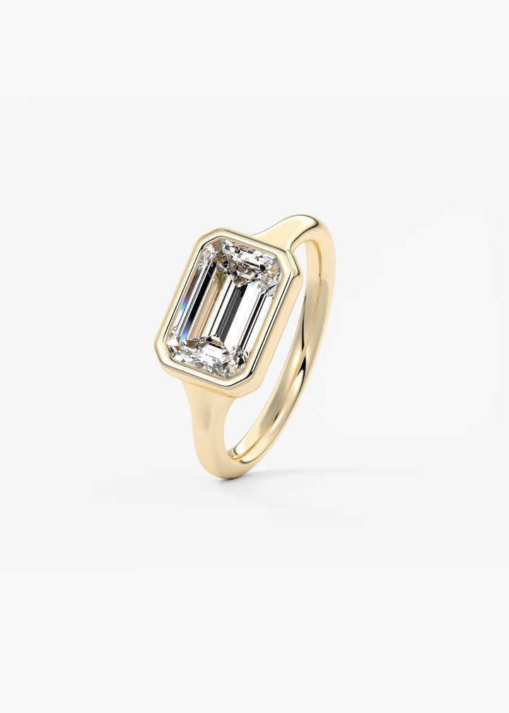 The Aurelia Horizon Set With An Emerald Lab Diamond #material_gold