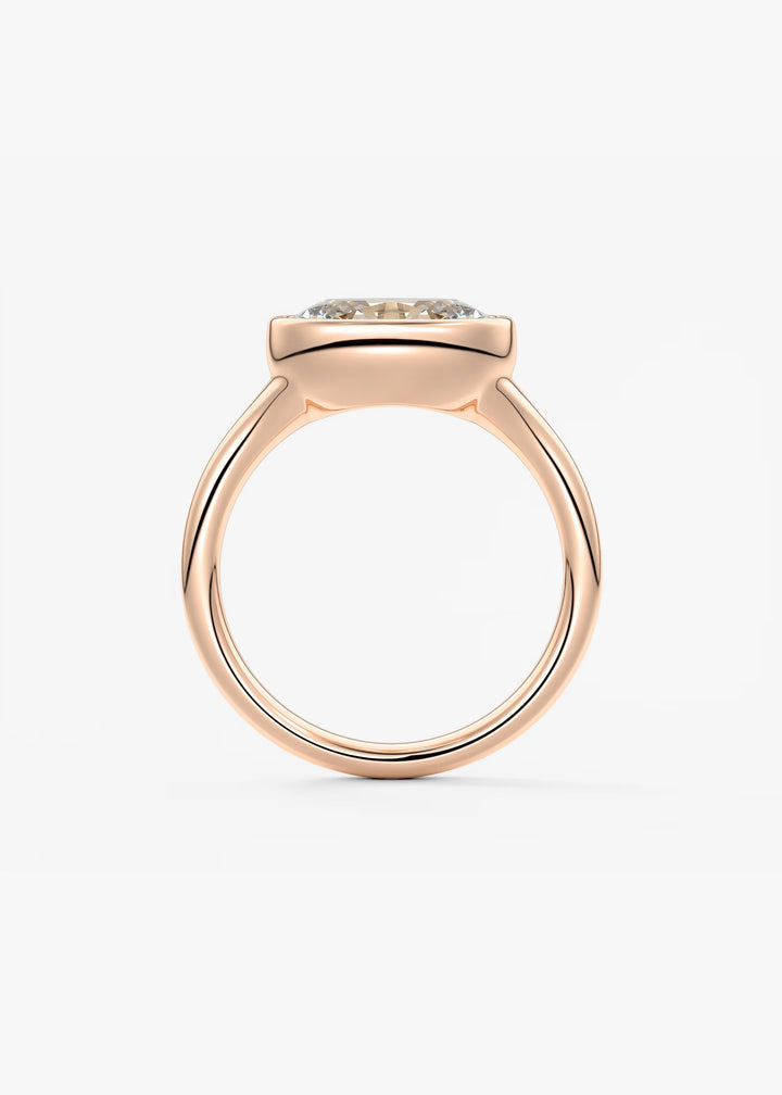 The Aurelia Horizon Set With An Oval Lab Diamond #material_rose