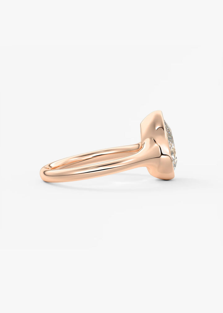 The Aurelia Set With A Pear Lab Diamond #material_rose