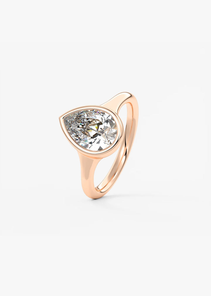 The Aurelia Set With A Pear Lab Diamond #material_rose