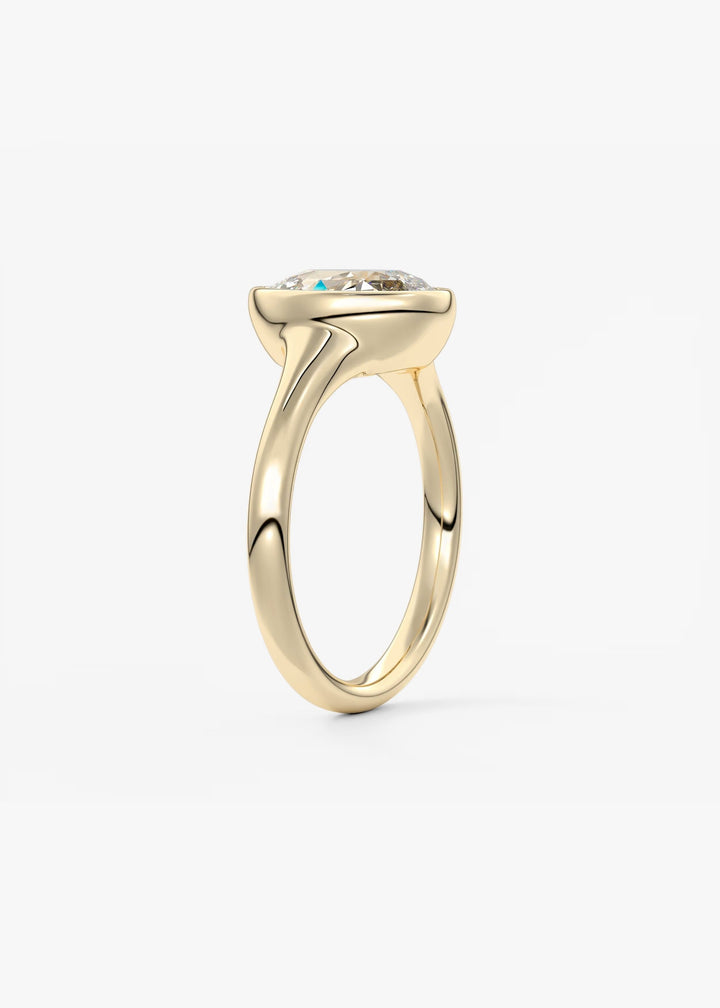 The Aurelia Set With A Pear Lab Diamond #material_gold