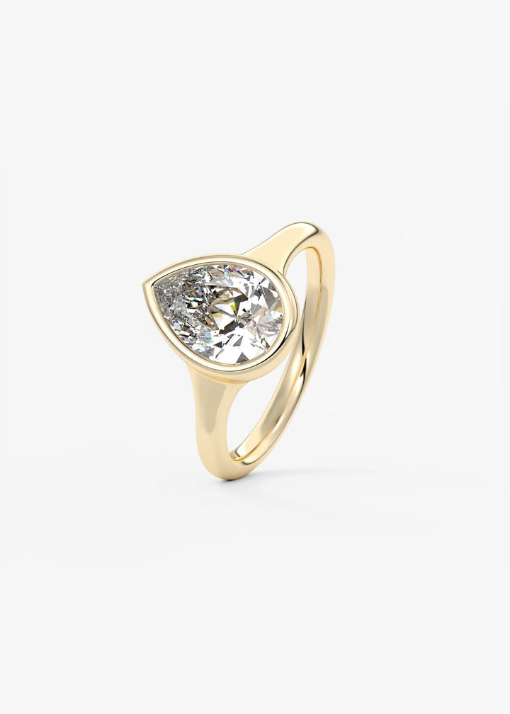 The Aurelia Set With A Pear Lab Diamond #material_gold