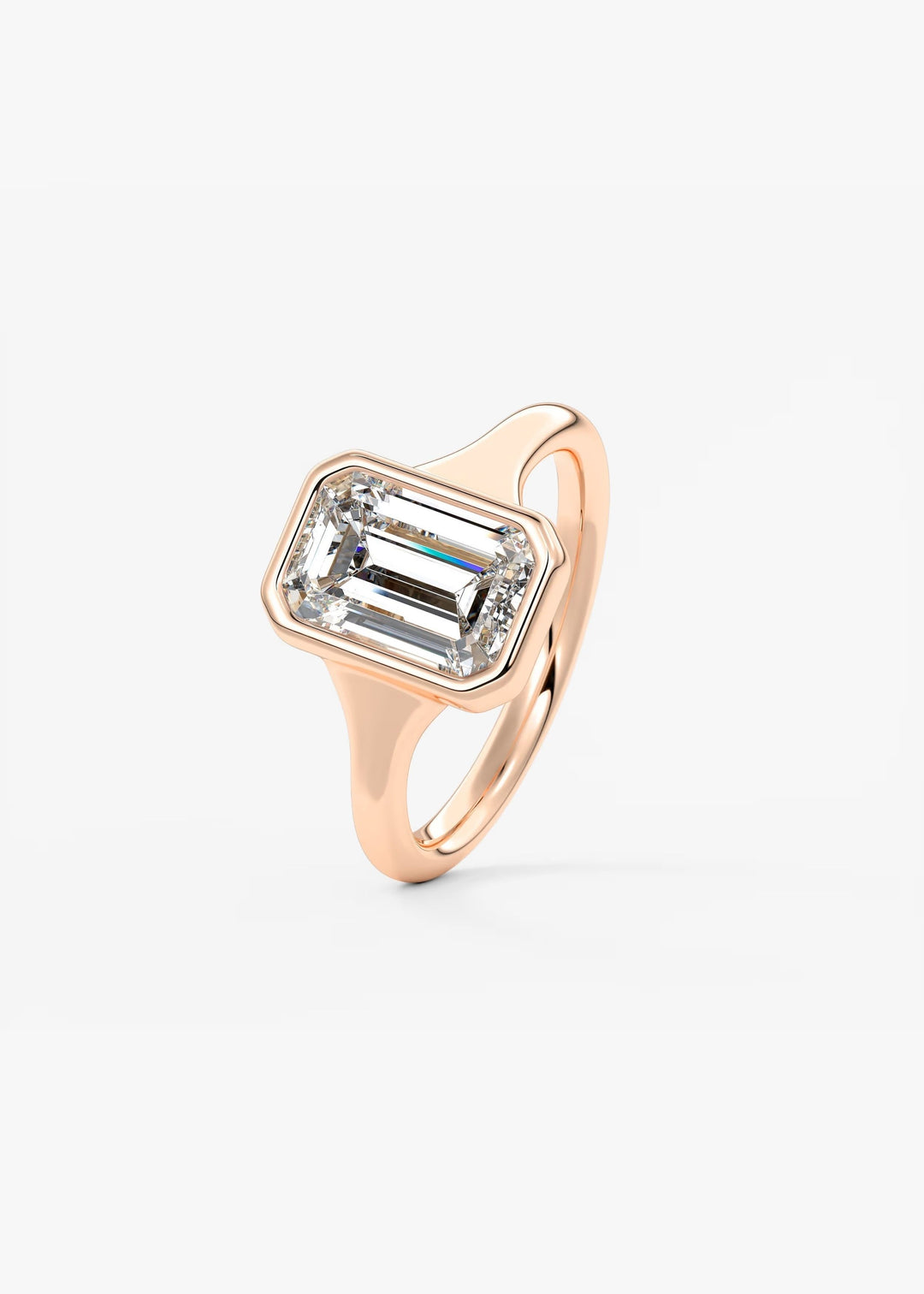 The Aurelia Set With An Emerald Lab Diamond #material_rose