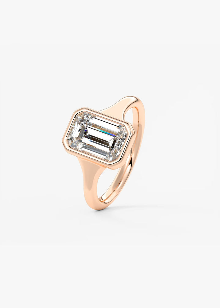 The Aurelia Set With An Emerald Lab Diamond #material_rose