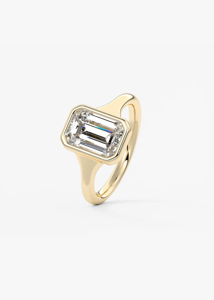 The Aurelia Set With An Emerald Lab Diamond #material_gold