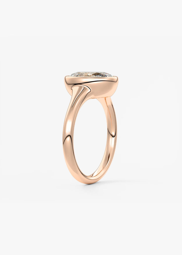 The Aurelia Set With An Oval Lab Diamond #material_rose