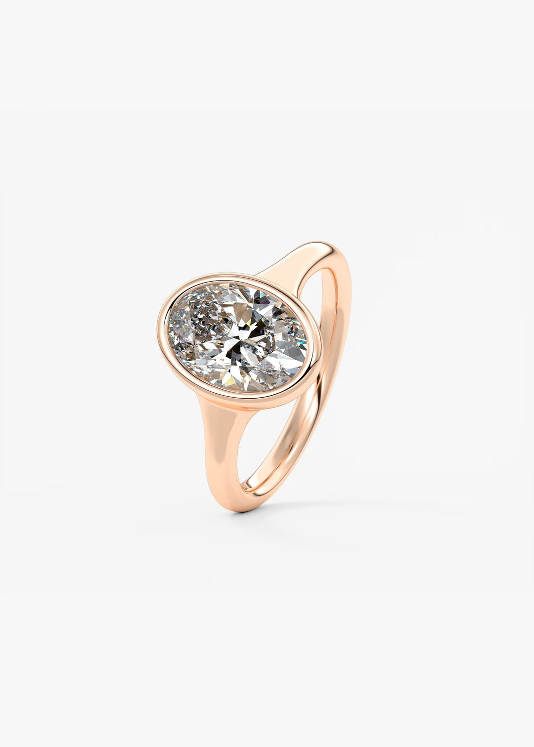 The Aurelia Set With An Oval Lab Diamond #material_rose