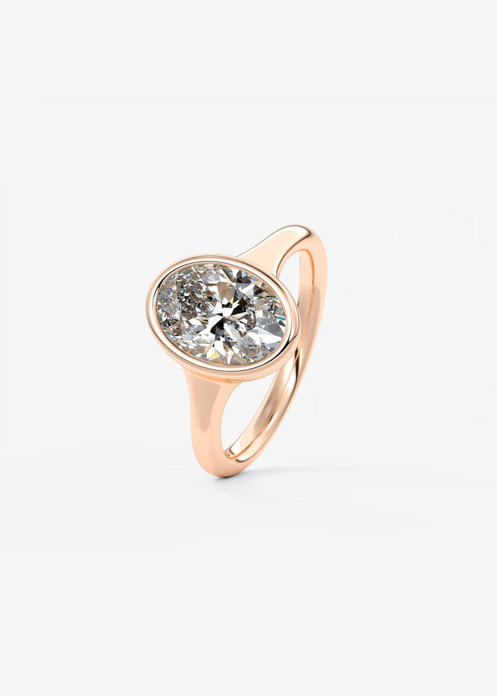 The Aurelia Set With An Oval Lab Diamond #material_rose