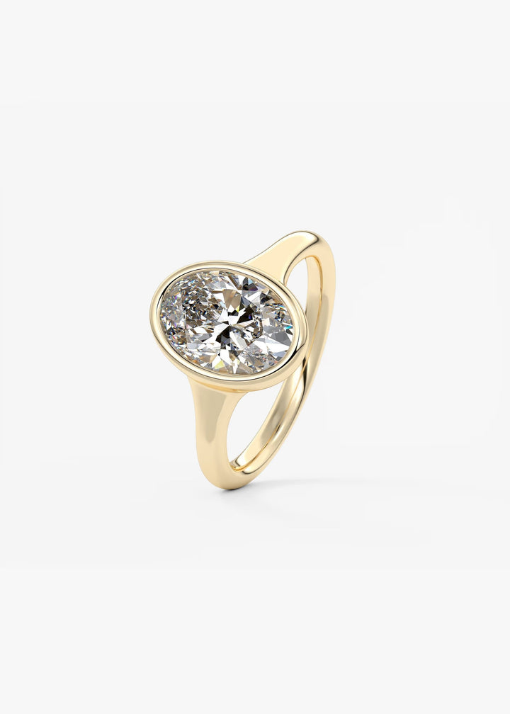 The Aurelia Set With An Oval Lab Diamond #material_gold