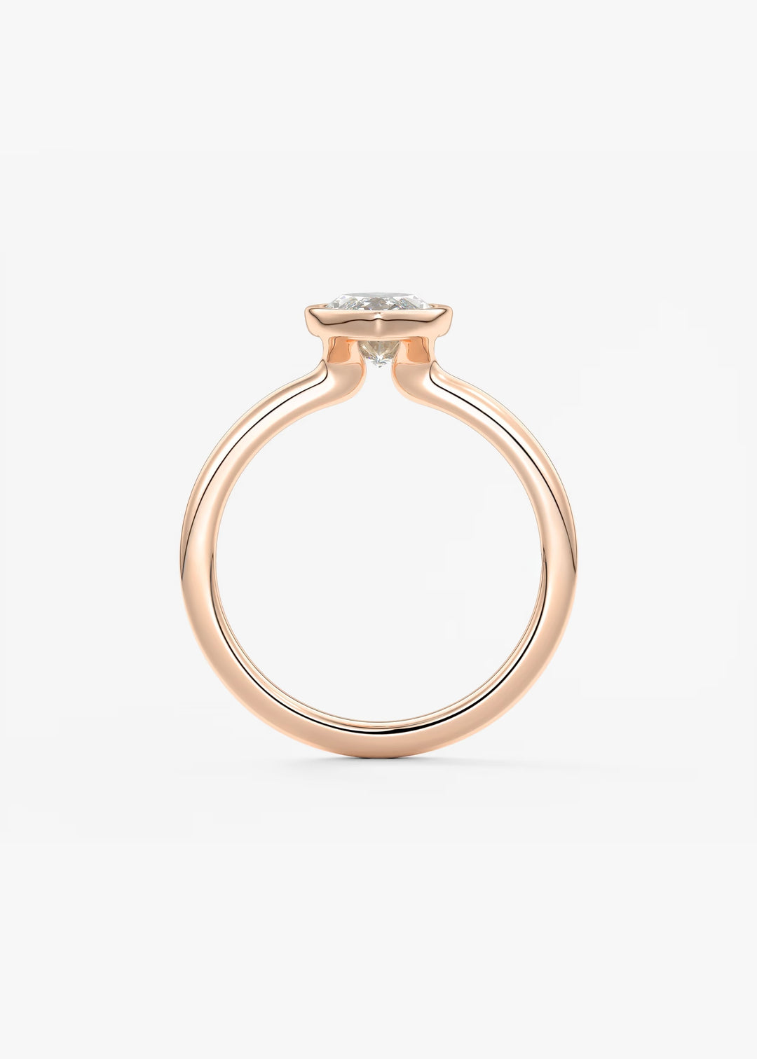 The Laurier Set With A Marquise Lab Diamond #material_rose
