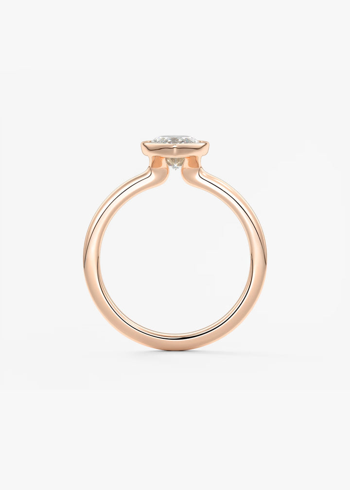 The Laurier Set With A Marquise Lab Diamond #material_rose