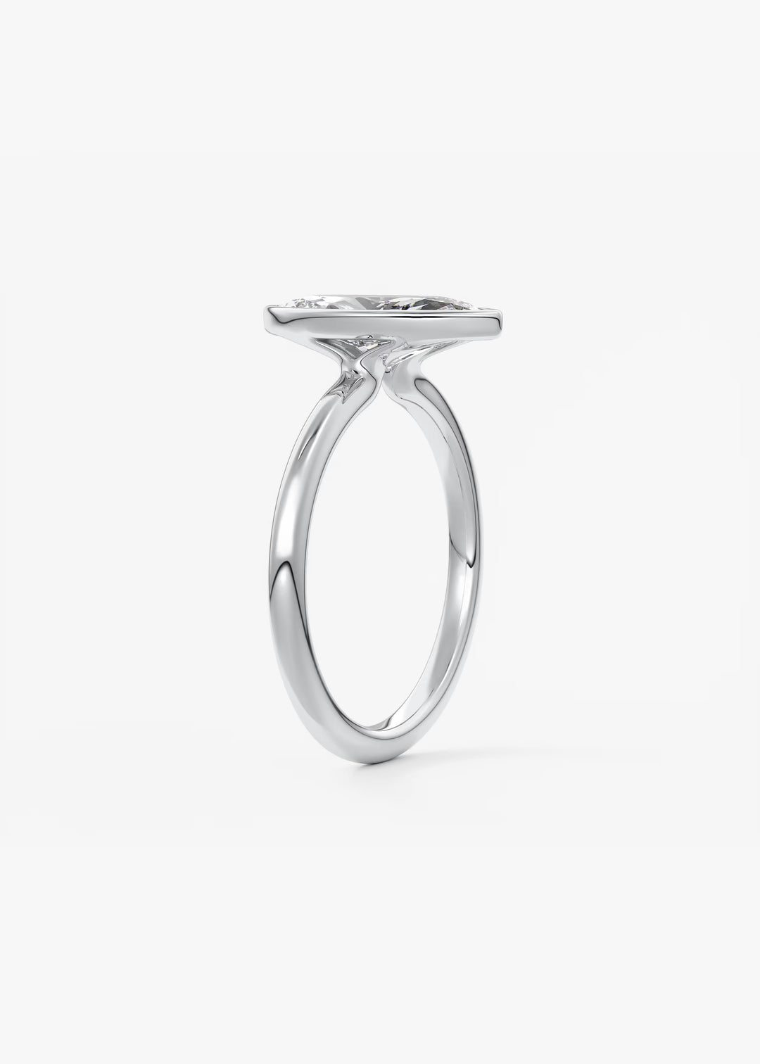 The Laurier Set With A Marquise Lab Diamond #material_white