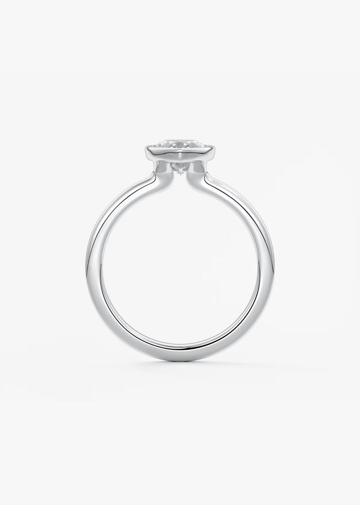 The Laurier Set With A Marquise Lab Diamond #material_white