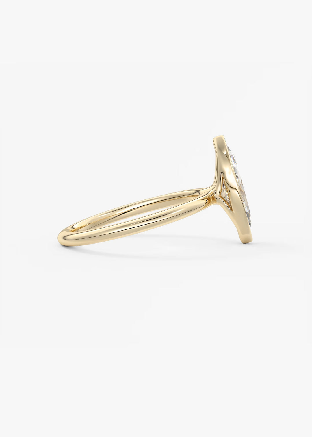 The Laurier Set With A Marquise Lab Diamond #material_gold