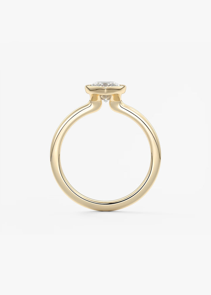 The Laurier Set With A Marquise Lab Diamond #material_gold