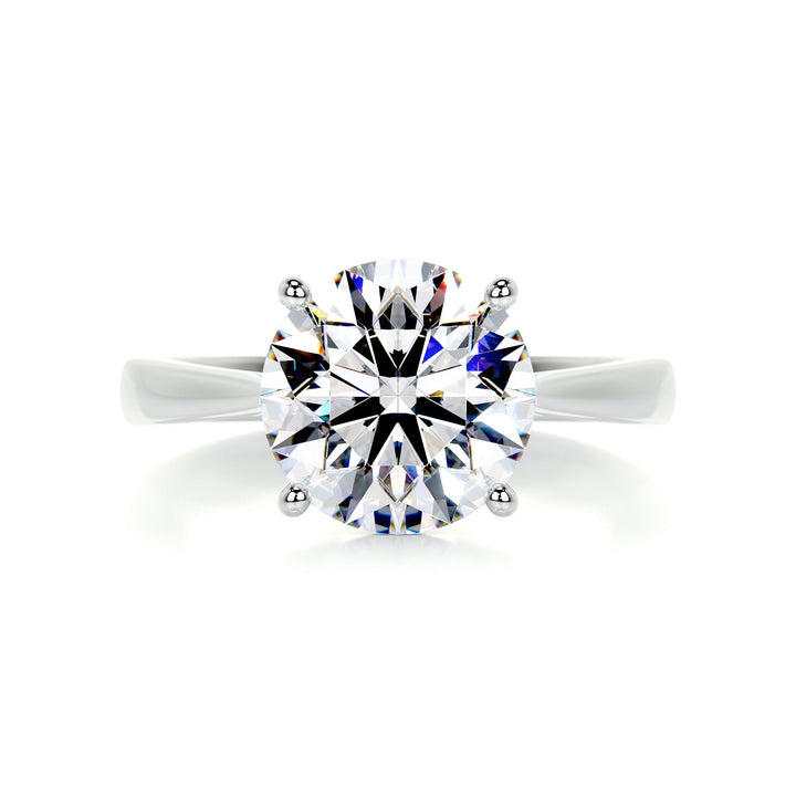 Bella Moissanite Ring Moissanite 14K White 1 Carat #material_14k-white