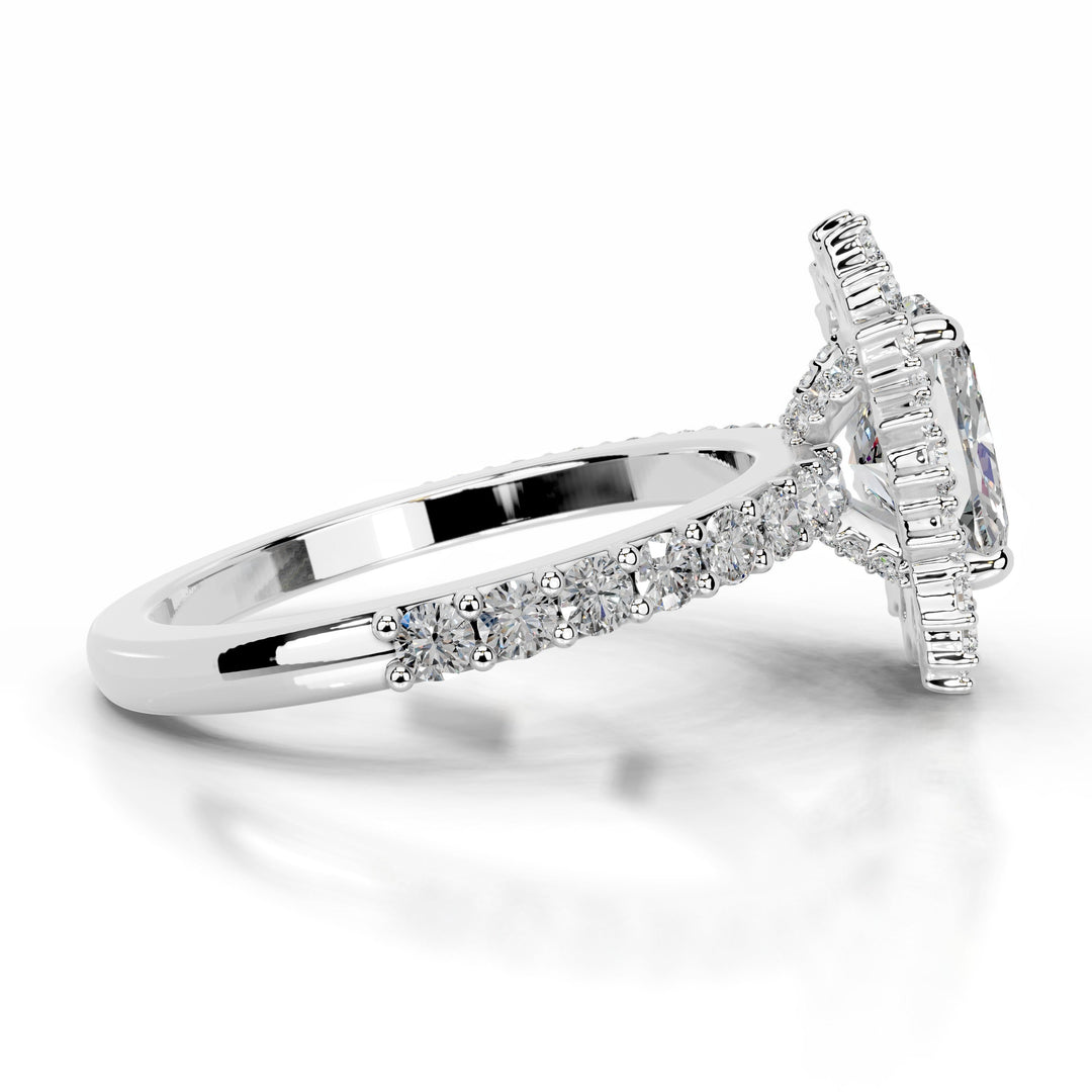 Bodina Moissanite & Diamond Ring 2 Carat 18K White#material_18k-white