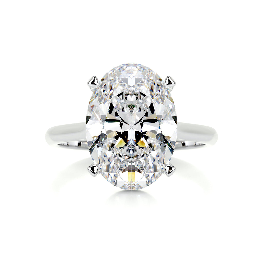 Dalva Moissanite Ring Moissanite 14K White 1 Carat #material_14k-white