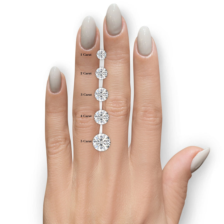 Genevieve Moissanite Ring 2 Carat 14K White#material_14k-white