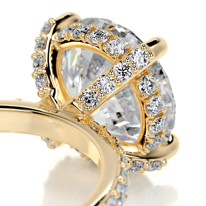 Jordan Moissanite & Diamonds Ring Moissanite 18K Gold 2.5 Carat Round#material_18k-gold