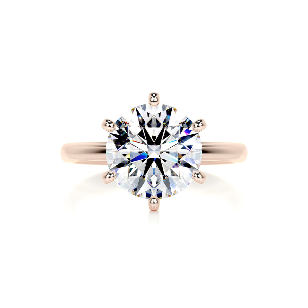 Mackenzie Moissanite Ring Moissanite 14K Rose 1 Carat #material_14k-rose