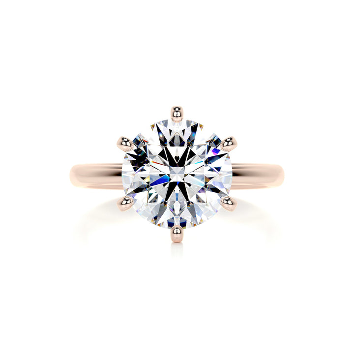 Mackenzie Moissanite Ring Moissanite 14K Rose 1 Carat #material_14k-rose