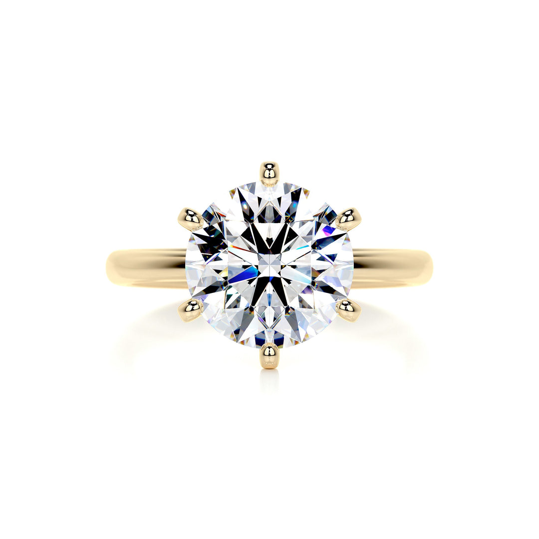 Mackenzie Moissanite Ring Moissanite 18K Gold 1 Carat #material_18k-gold