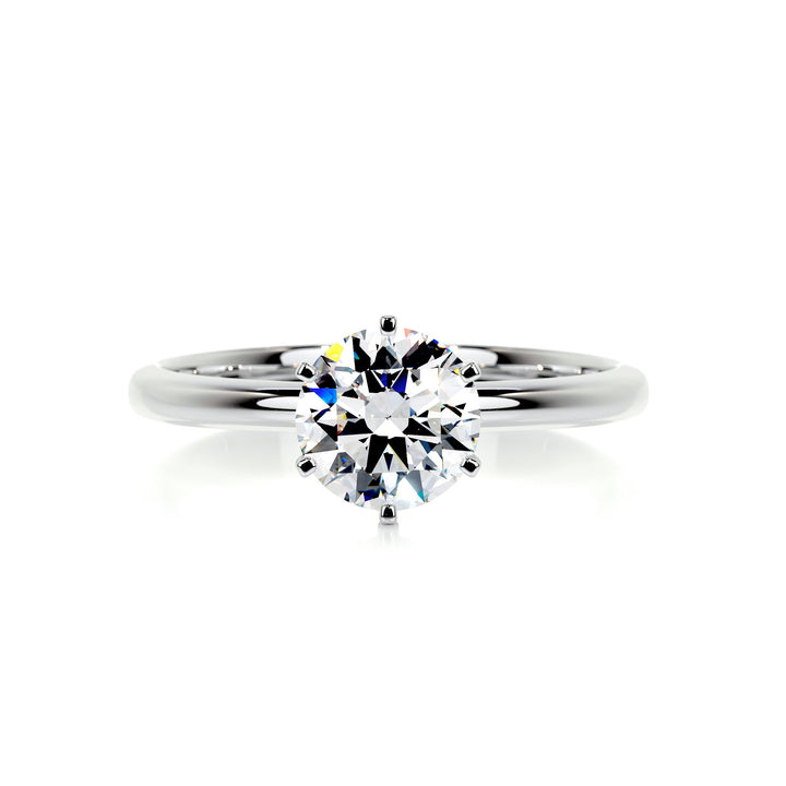 Mila Moissanite Ring Moissanite 14K White 1 Carat #material_14k-white